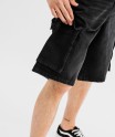Bermuda en jean coupe cargo ample délavé homme